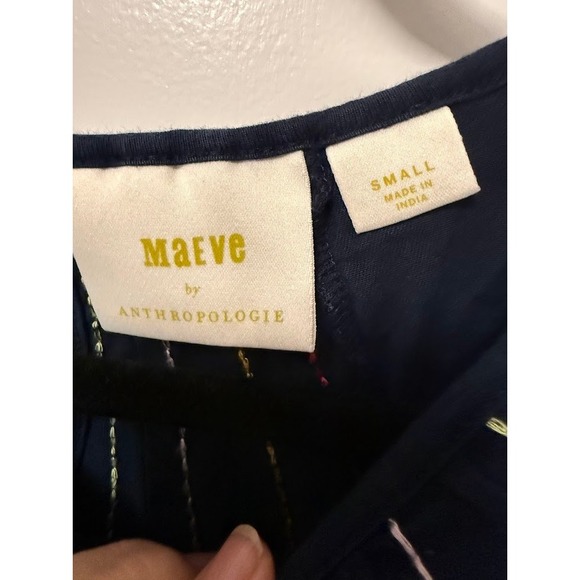 Maeve Anthropologie Chamonix Embroidered Swing Top Small - Picture 5 of 6